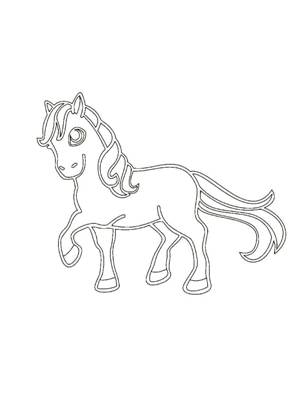 Трафареты Лошадь Лошадь − трафарет 13