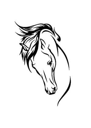 Трафареты Лошадь Лошадь − трафарет 16