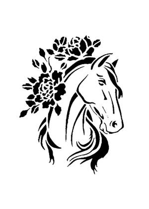 Трафареты Лошадь Лошадь − трафарет 18