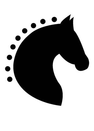 Трафареты Лошадь Лошадь − трафарет 19