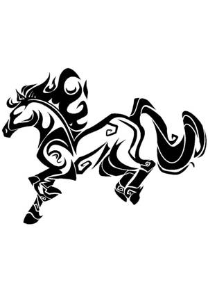 Трафареты Лошадь Лошадь − трафарет 2