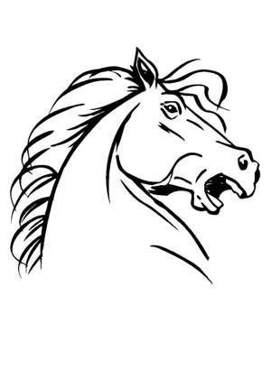 Трафареты Лошадь Лошадь − трафарет 20
