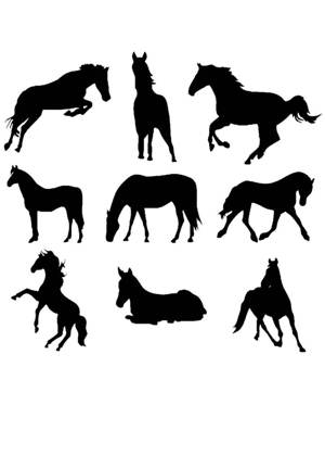 Трафареты Лошадь Лошадь − трафарет 22