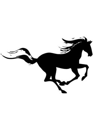 Трафареты Лошадь Лошадь − трафарет 23