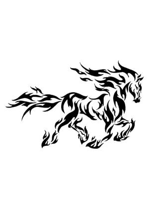 Трафареты Лошадь Лошадь − трафарет 3