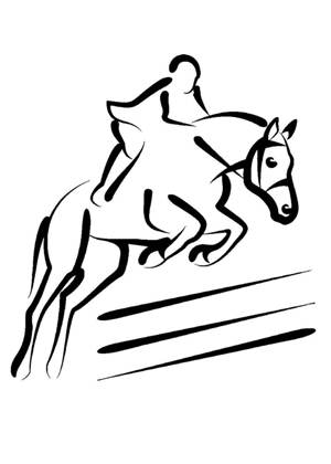 Трафареты Лошадь Лошадь − трафарет 6