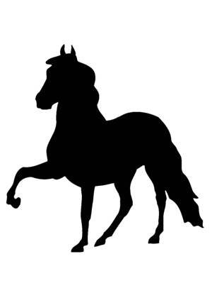 Трафареты Лошадь Лошадь − трафарет 7