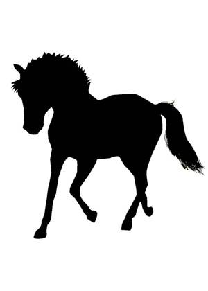 Трафареты Лошадь Лошадь − трафарет 9