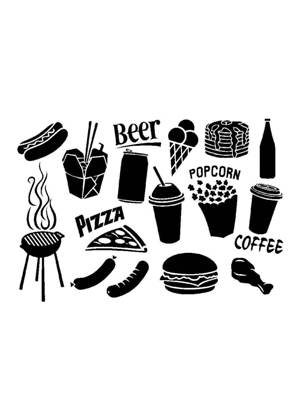 На холодильник − трафарет 12