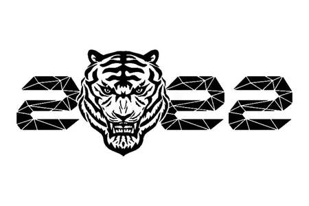 Трафареты Новый год Тигра Новый год Тигра − трафарет 10