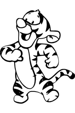 Трафареты Новый год Тигра Новый год Тигра − трафарет 14