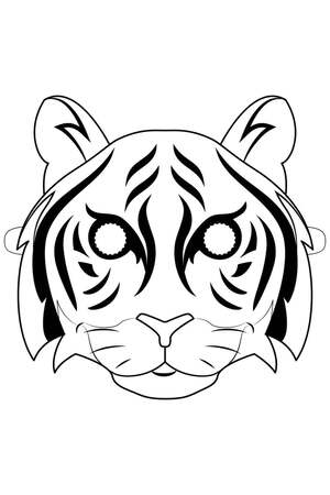 Трафареты Новый год Тигра Новый год Тигра − трафарет 18