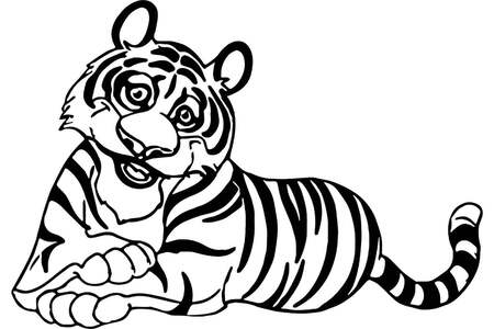 Трафареты Новый год Тигра Новый год Тигра − трафарет 20