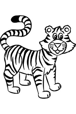 Трафареты Новый год Тигра Новый год Тигра − трафарет 7