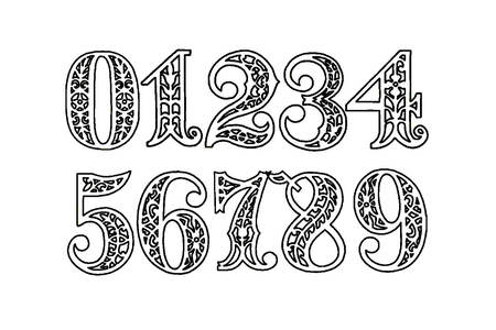 Новогодние Цифры − трафарет 12