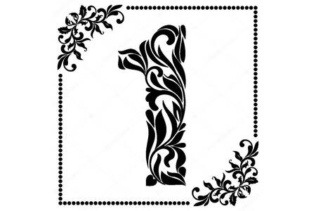 Новогодние Цифры − трафарет 13