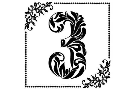 Новогодние Цифры − трафарет 15