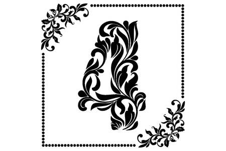 Новогодние Цифры − трафарет 16