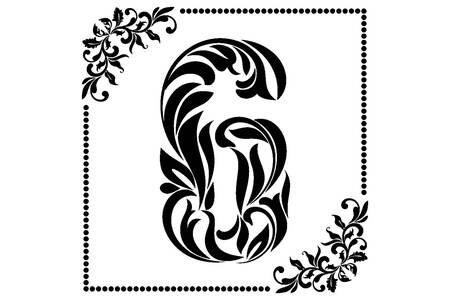 Новогодние Цифры − трафарет 18