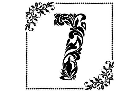 Новогодние Цифры − трафарет 19