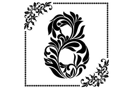 Новогодние Цифры − трафарет 20