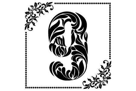 Новогодние Цифры − трафарет 21