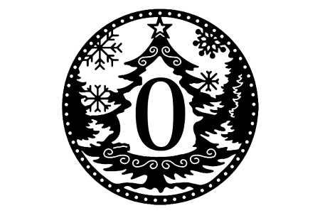 Новогодние Цифры − трафарет 23