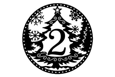 Новогодние Цифры − трафарет 25