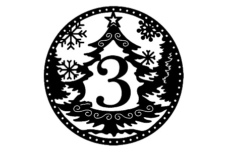 Новогодние Цифры − трафарет 26