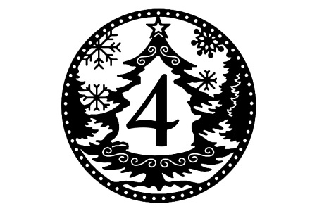 Новогодние Цифры − трафарет 27