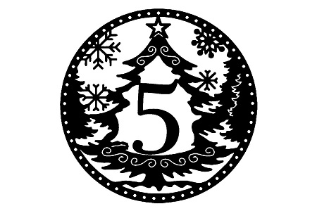 Новогодние Цифры − трафарет 28