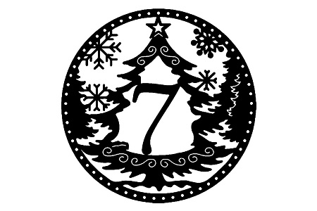 Новогодние Цифры − трафарет 30