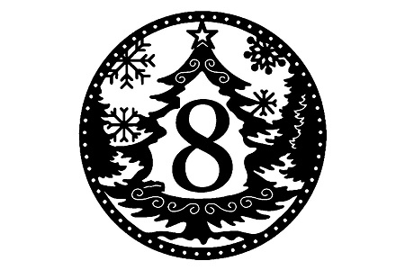 Новогодние Цифры − трафарет 31