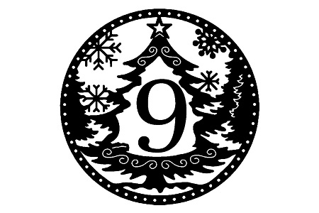 Новогодние Цифры − трафарет 32
