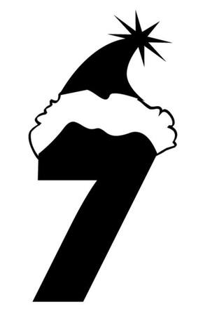 Новогодние Цифры − трафарет 7