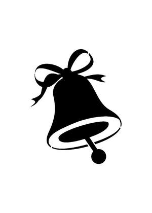 Трафареты Новогодние Колокольчики Новогодние Колокольчики − трафарет 17