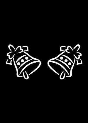 Трафареты Новогодние Колокольчики Новогодние Колокольчики − трафарет 29