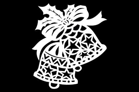 Трафареты Новогодние Колокольчики Новогодние Колокольчики − трафарет 3
