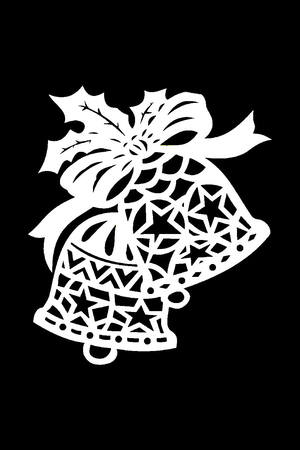Трафареты Новогодние Колокольчики Новогодние Колокольчики − трафарет 5