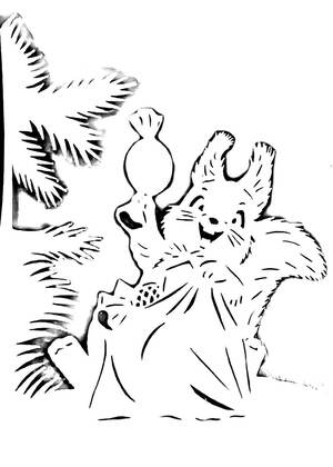 Трафареты Новогодние украшения в стиле СССР Новогодние украшения в стиле СССР − трафарет 20