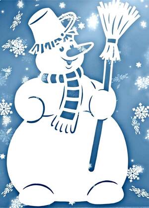 Трафареты Новогодние украшения в стиле СССР Новогодние украшения в стиле СССР − трафарет 27