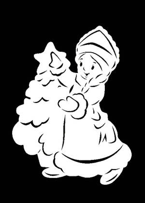 Трафареты Новогодние украшения в стиле СССР Новогодние украшения в стиле СССР − трафарет 31