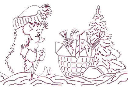 Трафареты Новогодние украшения в стиле СССР Новогодние украшения в стиле СССР − трафарет 46