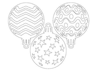 Трафареты Новогодние украшения в стиле СССР Новогодние украшения в стиле СССР − трафарет 53