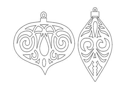 Трафареты Новогодние украшения в стиле СССР Новогодние украшения в стиле СССР − трафарет 54