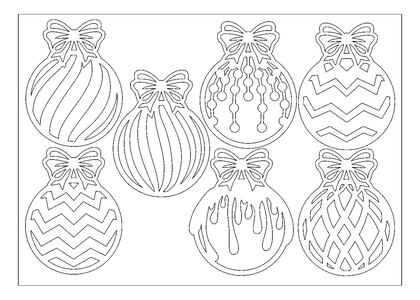 Трафареты Новогодние украшения в стиле СССР Новогодние украшения в стиле СССР − трафарет 55