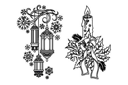 Трафареты Новогодние Украшения Новогодние Украшения − трафарет 17