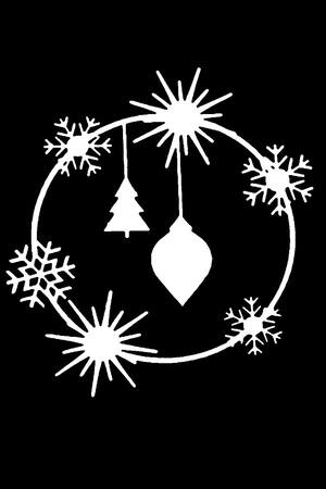 Трафареты Новогодние Украшения Новогодние Украшения − трафарет 22