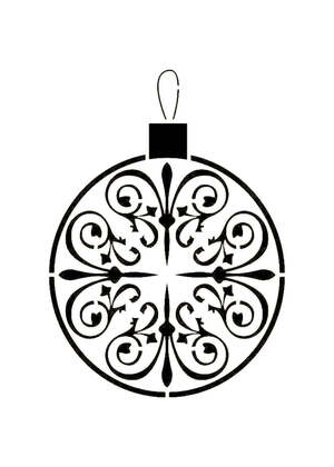Трафареты Новогодние Украшения Новогодние Украшения − трафарет 30