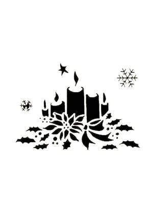 Трафареты Новогодние Украшения Новогодние Украшения − трафарет 31